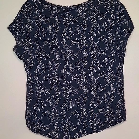 Banana Republic navy blue floral blouse XS - Picture 3 of 5